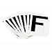 Brady 5050-F, 50515 Vinyl 5050 Series Letter Label w/Legend: F, 50 Packs of 10 pcs