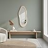 Baroni Home Specchio da Parete Bianco Design con Cornice Ondulata in Plastica, Specchio Decorativo Moderno per Soggiorno, Bagno, Camera e Ingresso, 50x120cm Grande Bianco #1
