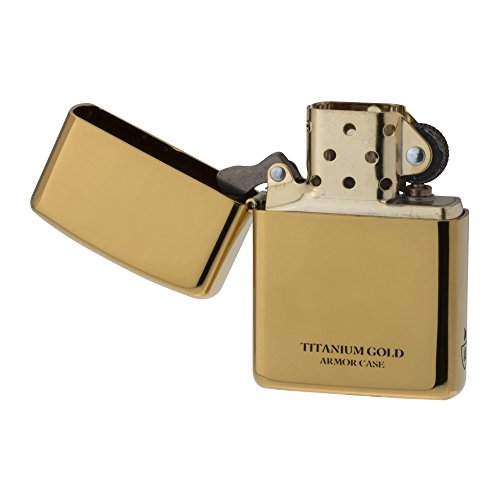 Encendedor Zippo Armor Titanium Dorado miniatura 3