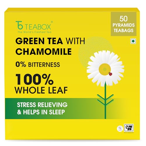 Teabox Chamomile Green Tea 50 Tea Bags | With Egyptian Chamomile ...