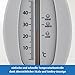 Reer Baby-Thermometer für die Badewanne mit süßem Unterwasserwelt-Motiv, kindersicheres Bade-Thermometer - Grau