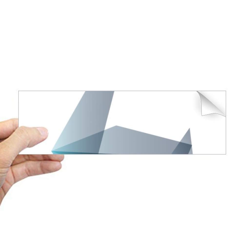Adhesivo ganso origami abstracto pegatina rectangular para ventana y coche parachoques