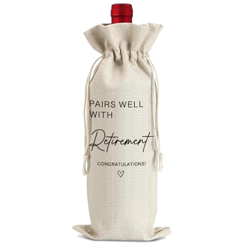 Bolsa de regalo de vino Arosedmo, decoración elegante para fiestas de jubilación