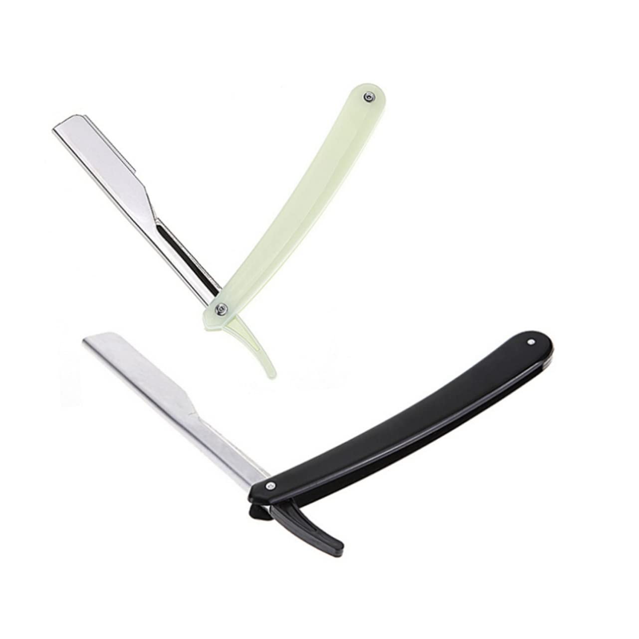 Baluue Vintage Metal Razor for Men Barber Edge Shaving Razor Single Blade for Beard Short Hair