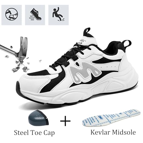Image of Nutropa Steel Toe Boots for Men, Lightweight Safety Work Shoes, Comfortable Breathable Composite Toe Boots Slip-Resistant Indestructible Shoes
