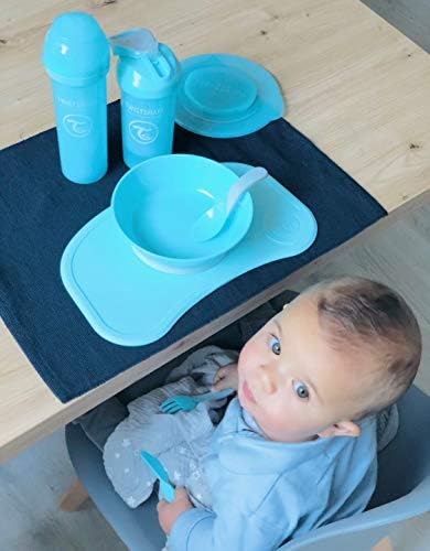 Twistshake Akıllı Çocuk Mama Kasesi Mavi 6+ Ay - Görsel 4