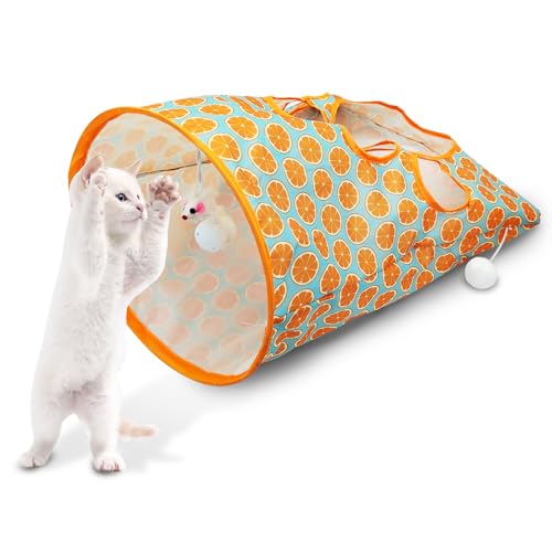 Andiker Cat Tunnel Bags for Indoor Cats, 13x17x12In Foldable Cat