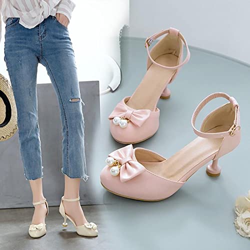Big Kids Girl Summer Sandals Heel Dress Shoes Wedding Closed Toe Bow Tie High Heels Slippers Girls Cat4
