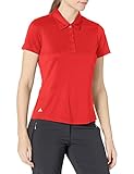 adidas Golf Women's Performance Primegreen Polo Shirt, Collegiate Red, Small