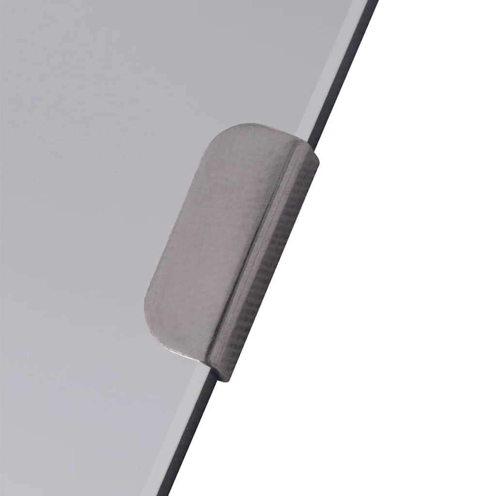 SYDE Specchio senza cornice, 8 pezzi, vetro, 20,5 cm | Decorativi per bagno e soggiorno, include ganci in acciaio inox, adesivi e viti