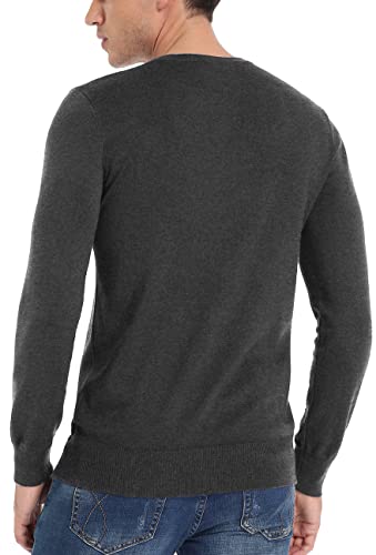 NITAGUT Mens Slim Fit Pullover Sweaters Long Sleeve Knitted Fabric Henley Sweater4