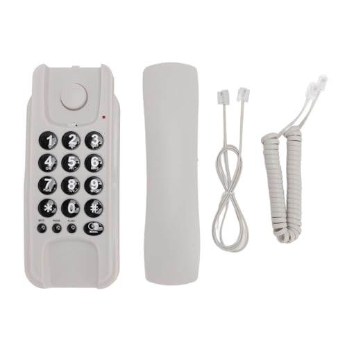 Téléphone mural blanc avec volume réglable pour hôtel et bureau