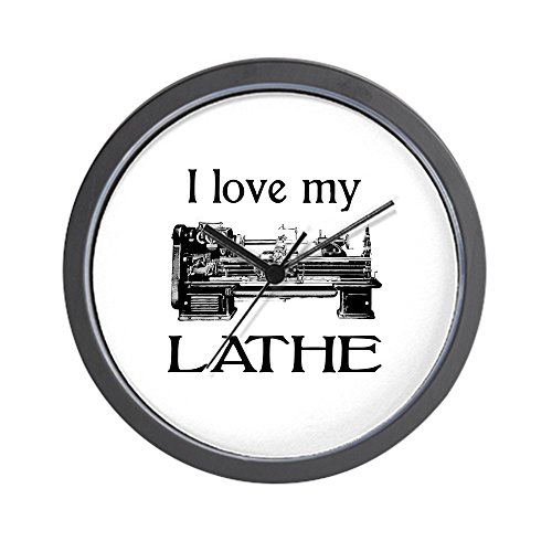 CafePress I Love My Lathe Unique Decorative 10″ Wall Clock