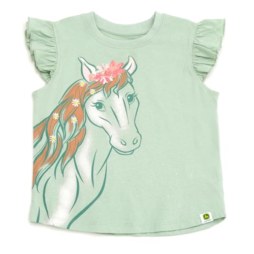 Image of John Deere Girls' Short Sleeve T-Shirt Toddler to Big Kid