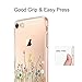 Unov Case Compatible with iPhone SE (2022) iPhone SE (2020) iPhone 8 iPhone 7 Case Clear with Design Embossed Floral Pattern TPU Soft Bumper Shock Absorption Slim Protective 4.7 Inch (Flower Bouquet)