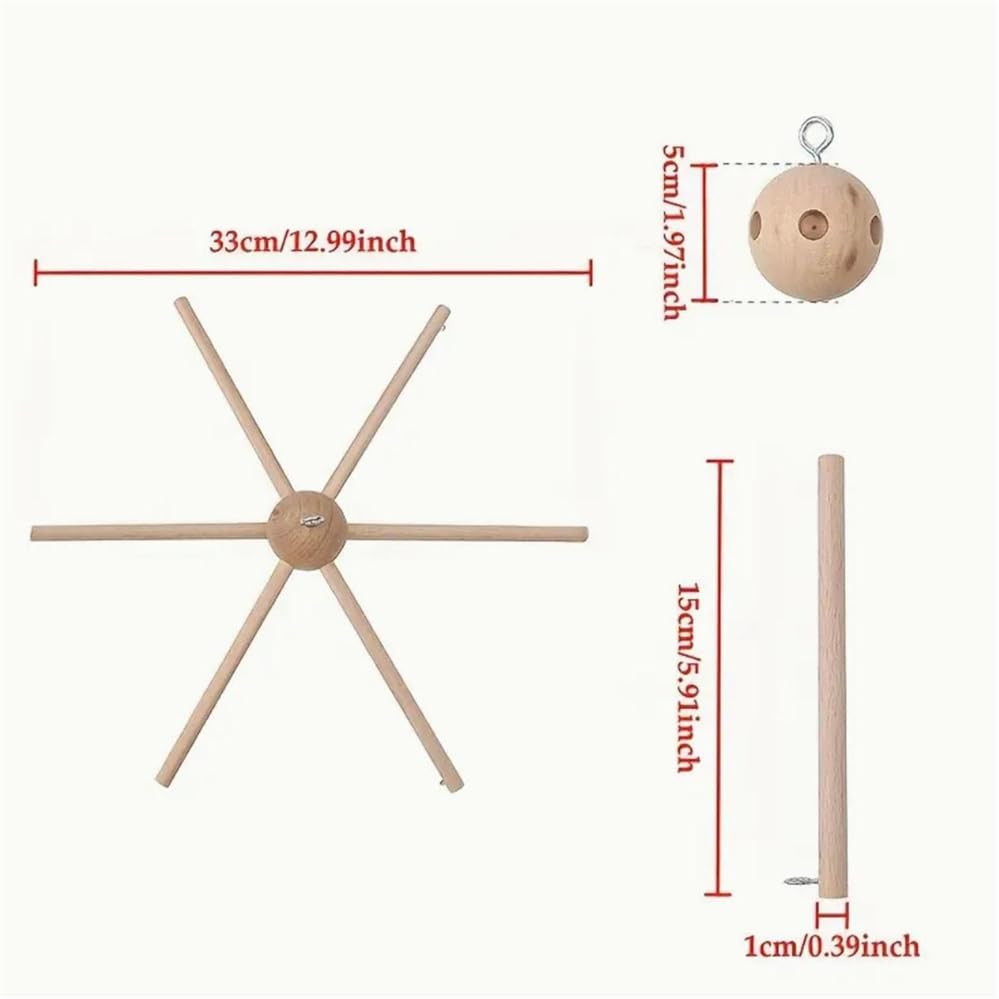 Juego móvil de madera – Juguetes colgantes DIY para habitación infantil y habitación de bebé
