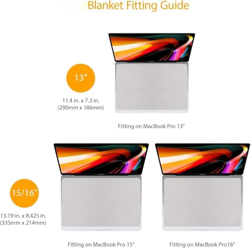 Image of LAPRITE Blanket Screen Keyboard Imprint Protection Microfiber Liner and Cleaning Cloth Compatible with MacBook Pro 13 inch MacBook Pro 14 inch and MacBook Air 13 inch and Mac-Book Screen Cleaner Purple