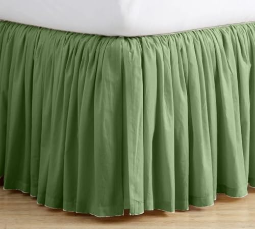 Falda de cama de lino negro Queen de 60x80 pulgadas para canapé 6
