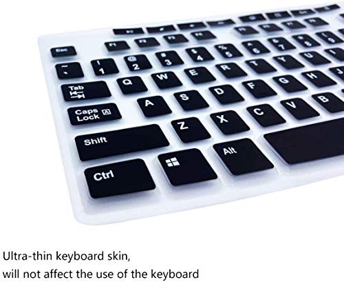 Image of iFyx Keyboard Cover Skin for Logitech Multi-Device Wireless Keyboard Mk295 K200 MK200 K260 MK260 K270 MK270 MK275 Cover Ultra Thin Protective Skins (Black)