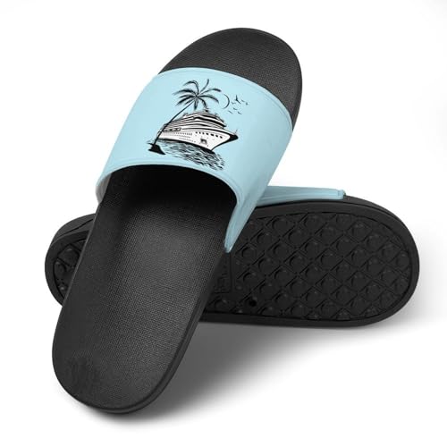 Ship Cruise Unisex Shower Shoes House Slippers Non-Slip Indoor Bathroom Shoes for Pool Beach 41 (255mm)4
