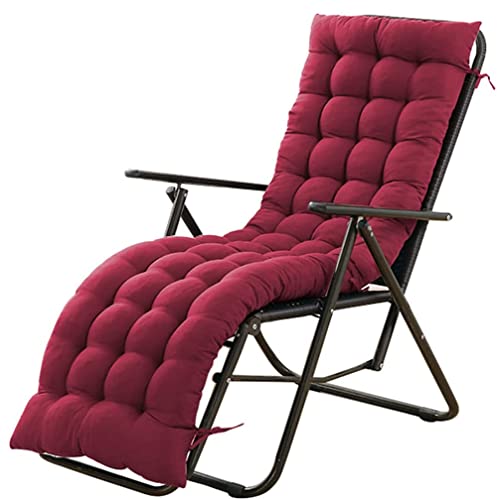 Coussin pour chaise longue de jardin inclinable extérieur rouge - 2