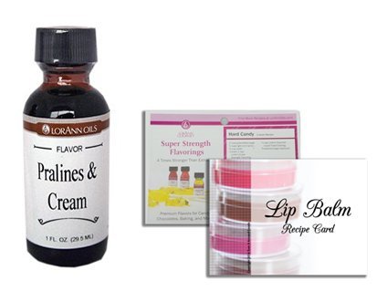 LorAnn Flavoring 1 Ounce (29.5 mL), Threaded Dropper, 2 Recipe Card Bundle (Pralines And Cream)