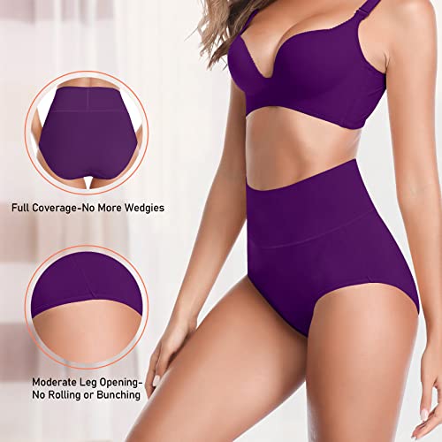 Jojoqueen Underwear For Women,Women's Cotton Stretch Underwear Ladies High Rise Briefs Pantiest, Medium-Large #TOP3