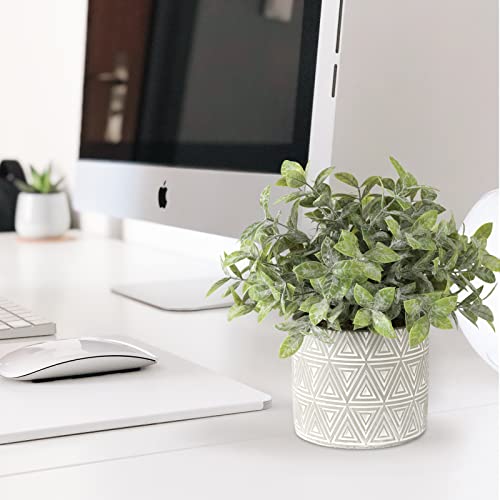 Fake Plant With Pot For Coffee Table Desk Mantle Entryway Shelf Decor Realistic Artificial Plants For Home Decor Indoor Outdoor Faux Plants Farmhouse Decor For Office Dorm Bathroom Bedroom Living Room #TOP1