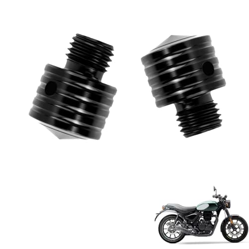 genérico retrovisores moto compatible con Royal Enfield Hunter 350 ，2 PCS de accessories de modificación tuning de espejo retrovisor de motocicleta （black）