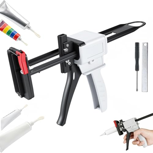 Toothpaste Tube Squeezer Manual Caulking Gun for Aluminum Glue Ointment Paint Tubes Handheld Dispenser with Pistol Grip for 30-150mL Soft Tubes Effortless Squeezing Tool for DIY Home Repair