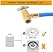 Ketofa R1234YF Refrigerant Charge Hose Kit, R-1234YF AC Refrigerant Can Hose with Gauge, 1/2 LH Can Opener Tap and R1234YF Low Side Adapter