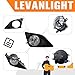 LEVANLIGHT Fog Lights Assembly Driving Fog Lights Lamps For Toyota Corolla 2009-2010 |Clear Lens Front Driving Lamps | OEM Version | 81220-0D042、81210-0D042