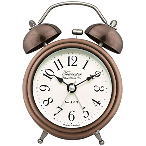 Image of Acctim - Pembridge - Double Bell Alarm Clock - Antique Brass
