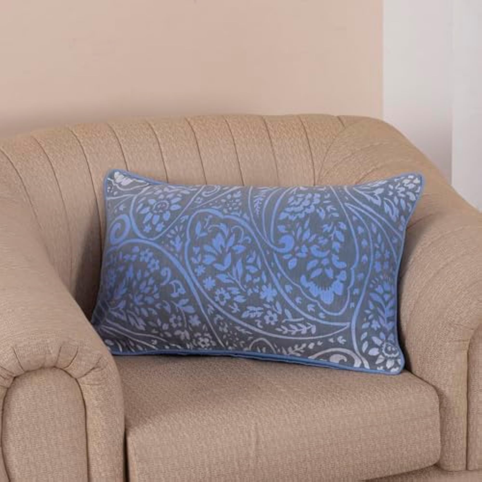 Printed Cotton Medium Rectangle Cushion Cover