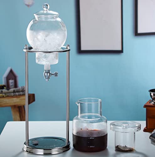 IJsdruppelkoffiezetapparaat, glas koud gezette koffiezetapparaat, geschikt voor thuiskantoor 600 ml, kan koude thee en koude koffie zetten - Image 6