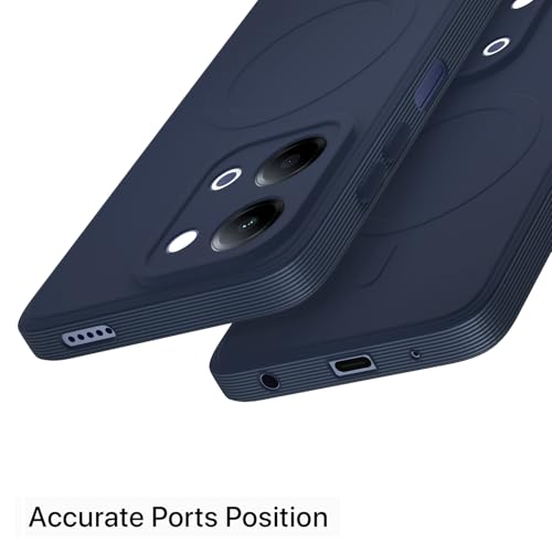 Image of Pikkme Back Cover for Vivo Y11 5G Soft Matte Silicone Mag-Safe Design (Mag-Safe Not Support) Camera Protection | Slim Fit Bumper Cover (Blue)