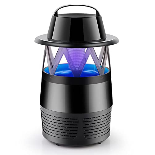 HZLGFX Lámpara Antimosquitos Eléctrico, Portatil UV LED Mosquito Lámpara Trampa,Aparato Antimosquitos para Insectos,Polillas, para Interior Exterior Jardin(Color:Negro) Cover