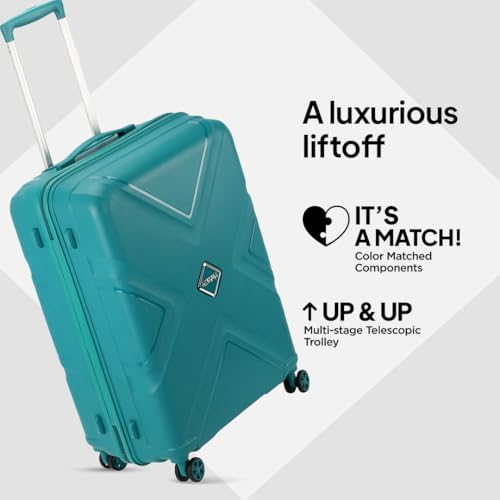 American Tourister Krossplus 55 Cms Green Polycarbonate Suitcase - Image 4