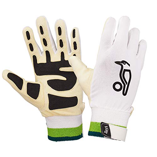 Kookaburra Ultimate Wicket Keeping Inners, Adult, White/Black/Green