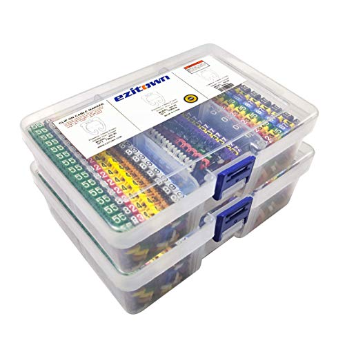 Ezitown 0-9 Coded Cable Marker KN20 KN40 KN60 Clip Cable Idents Type Material POM Popular Wire Cable Marker Set diameter 3.0~10mmï¼ˆ2200 Pieces in plastic boxï¼‰