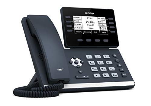 Teléfono Yealink T53W IP, 12 cuentas VoIP, Pantalla 3.7 pulg, Negro miniatura 2
