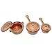 Produktbild Ruby569y Puppenhaus-Zubehör für Heimwerker, 3 Stück Miniatur-Puppenhausmöbel, Kochgeschirr, Töpfe, Kochtopf, Küchenutensilien, silberfarben und goldfarben Copper + Golden