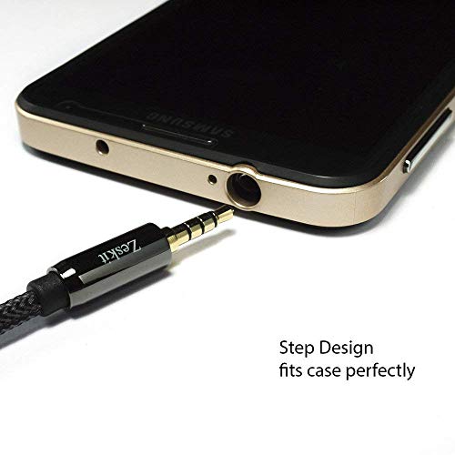 Zeskit Premium 3.5Mm Jack Male To Female Aux Audio Extension Cable, Trrs 4 Poles For Headphones With Mic, Speakers - 12Ft #TOP4