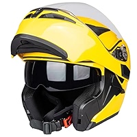 Full Face Motorcycle Helmet Dual Visor Sun Shield Flip up Modular