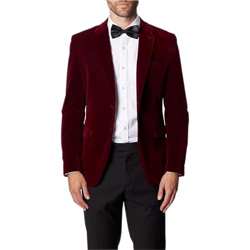 Gary- Maroon Velvet Blazers for Men [BLZ-GARY-Maroon-46UK]