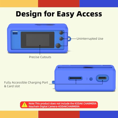 Funda silicona para Kodak CHARMERA cámara mini azul miniatura 4