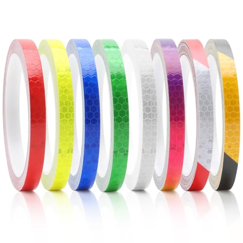 Weniubit Reflektorband Selbstklebend, 8 Rollen/8m Draußen Wasserdicht...