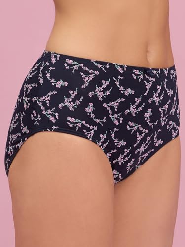 Image of NYKD (NYP104 Assorted Breathable Cotton Panty Set for Women (Pack of 3) | High Rise & Full Coverage Brief with Anti Odor Properties | Super Soft & Concealed Elastic for All Day Comfort
