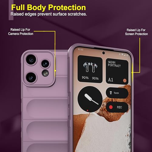 Image of amazon basics Back Case Cover for CMF by Nothing Phone 2 Pro | Compatible for CMF by Nothing Phone 2 Pro Back Cover | Liquid Silicon Magic Case with Camera Protection | Lavender