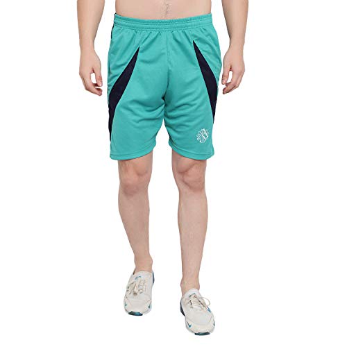 Image of Dia A Dia Men's Polycotton Running Sports Gym Shorts Pack of 4 (Black-Green-Orange-Yellow Free Size: 28-34 Inches)